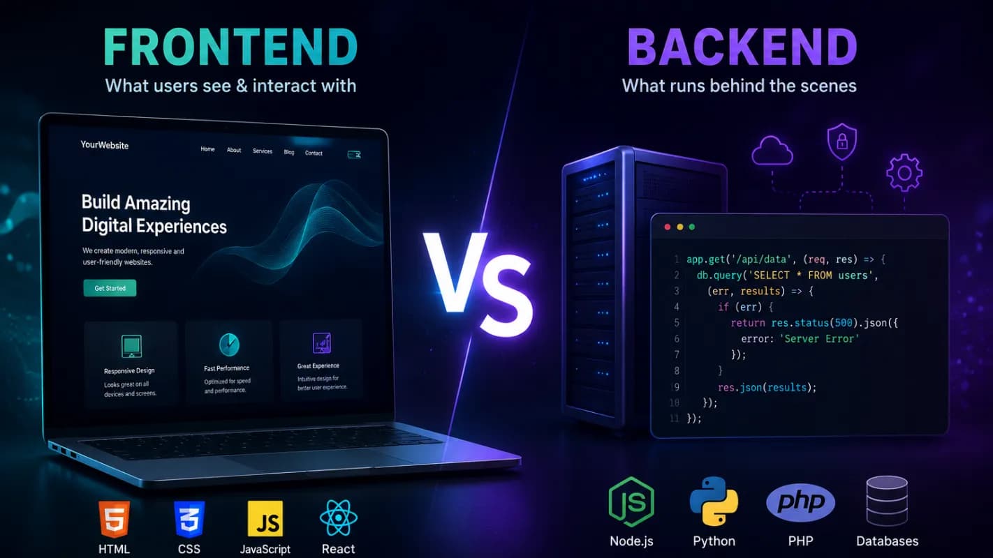 Frontend vs Backend- Understanding the Core Differences in Web Development