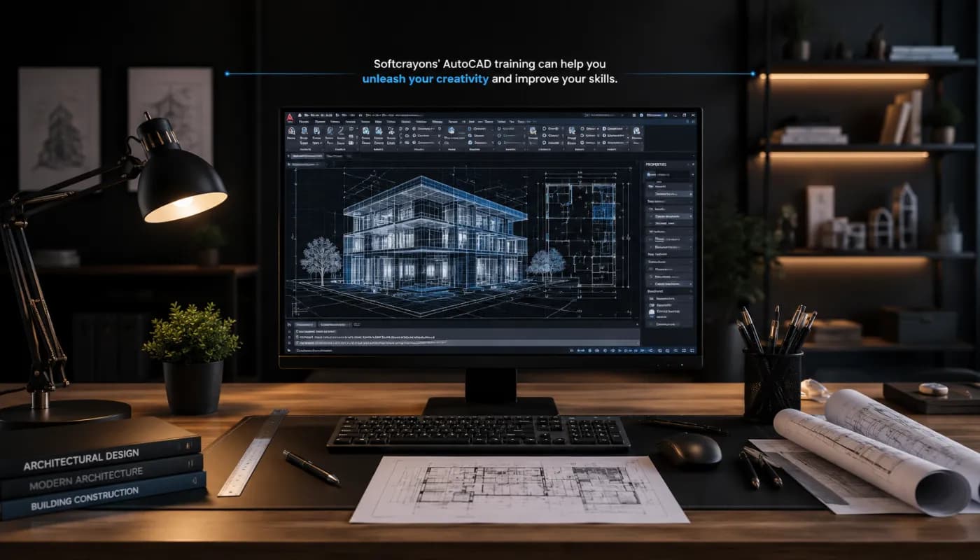 Softcrayons' AutoCAD training can help you unleash your creativity and improve your skills.