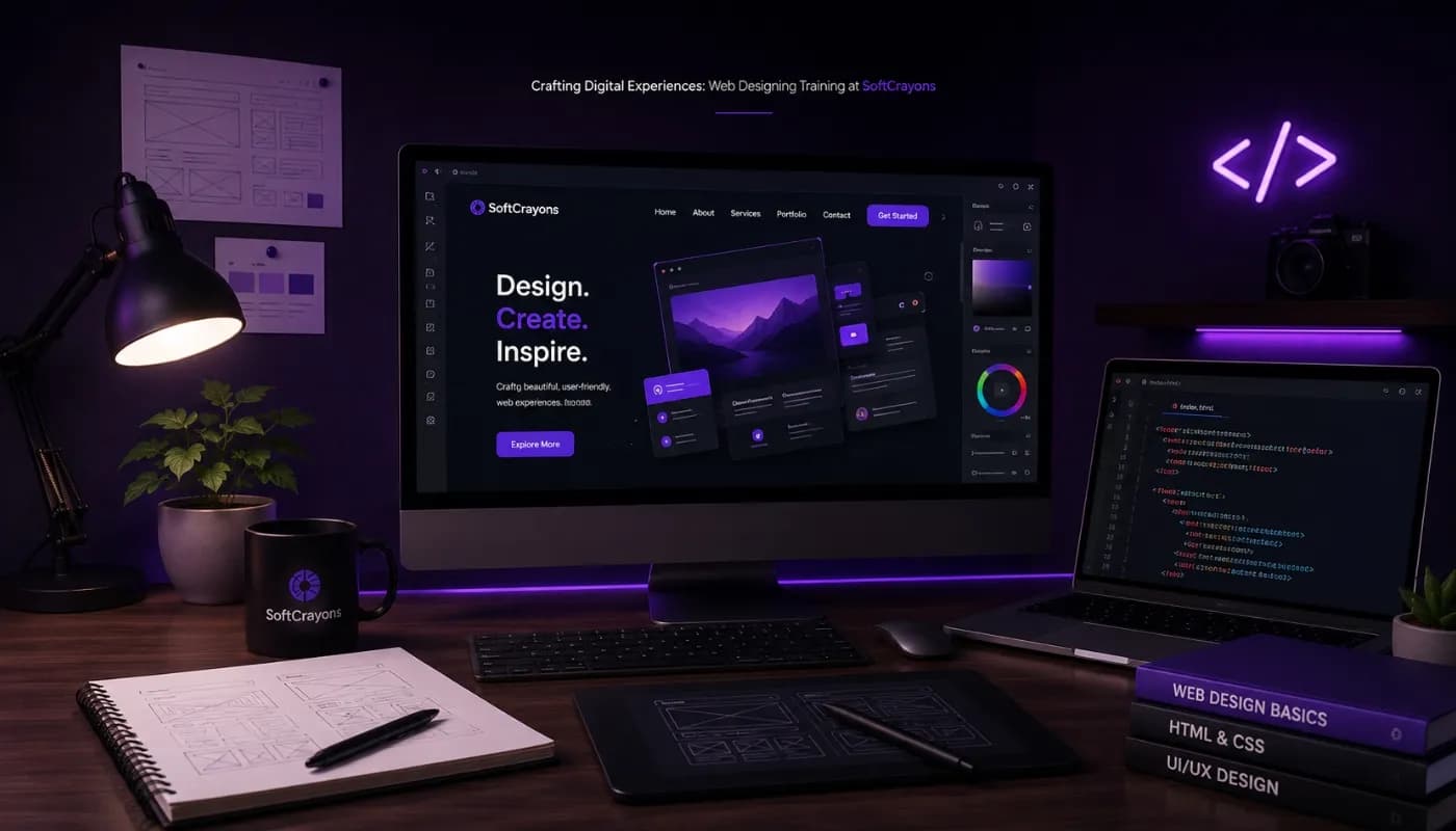 Crafting Digital Experiences: Web Designing Training at SoftCrayons