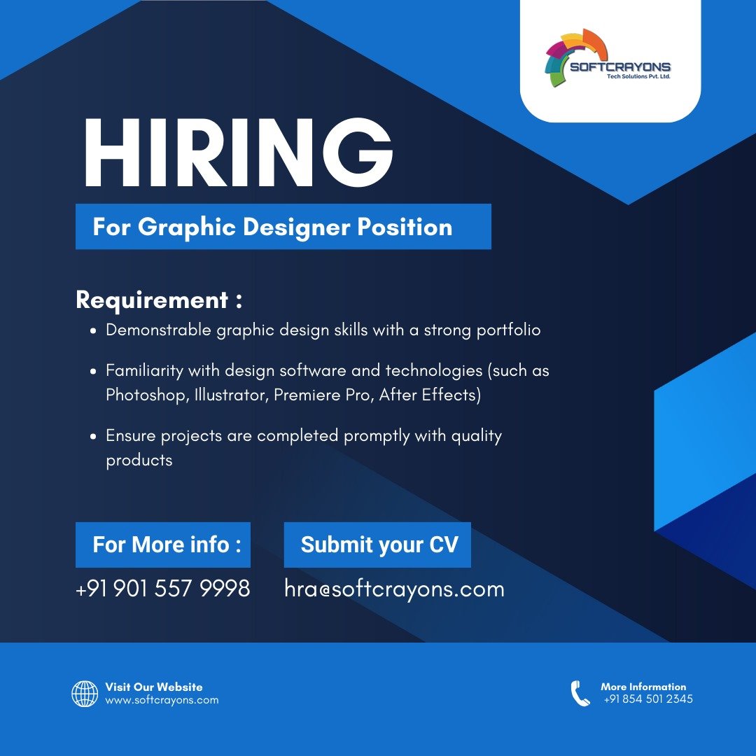 Exciting Graphics Designer Opportunity at SoftCrayons - Submit Your CV Today!