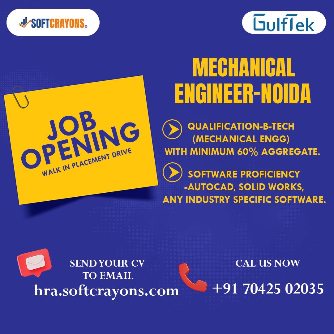 Walk-in-interview for Mechanical Engineer.