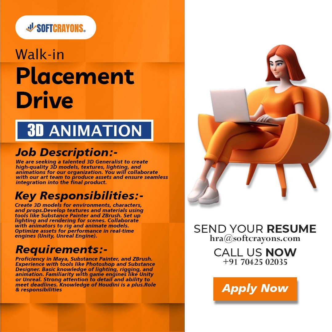 Job openings for 3D Animation